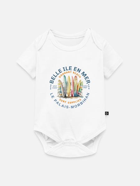 Surfen Belle Ile en Mer - Baby Premium Kurzarmbody - Weiß