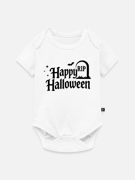 Happy Halloween Illustration - Baby Premium Kurzarmbody - Weiß