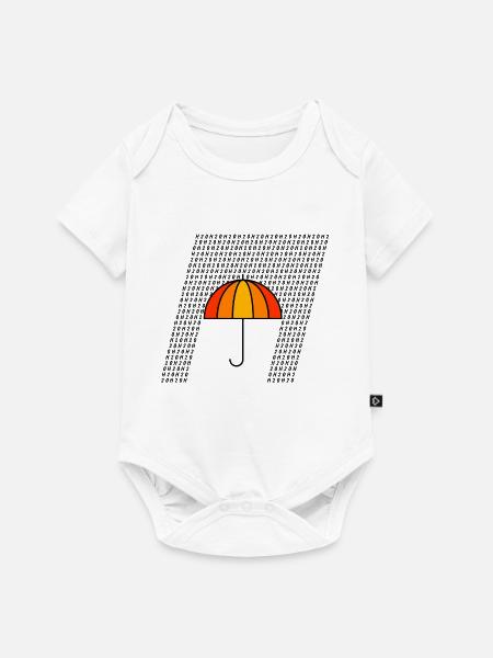 Typo Regen - Baby Premium Kurzarmbody - Weiß