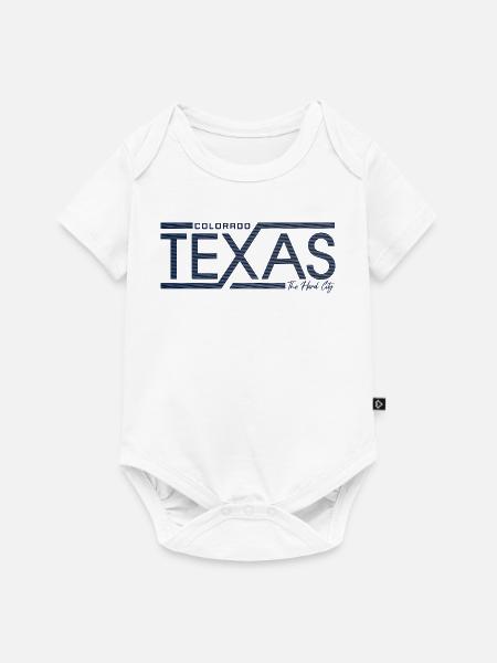 Texas Stripes Retro State Panel - Baby Premium Kurzarmbody - Weiß