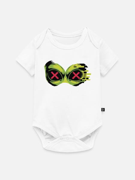 Neon X Schwimmbrille - Baby Premium Kurzarmbody - Weiß