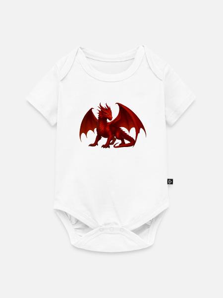 Feuerdrache – Kraft & Transformation - Baby Premium Kurzarmbody - Weiß