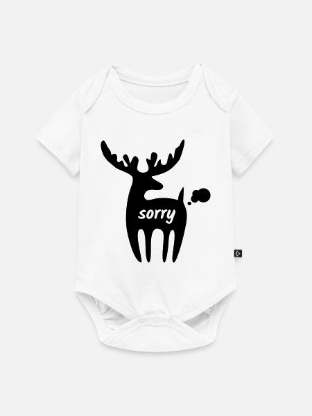 Pupsendes Rentier - Baby Premium Kurzarmbody - Weiß