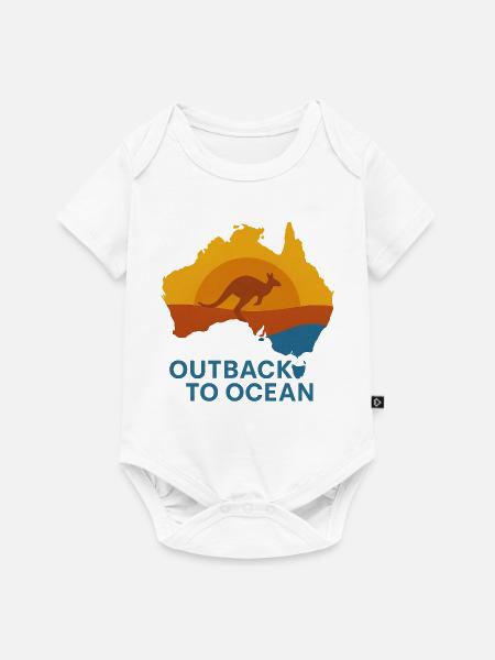Outback to Ocean – Australien Map Shirt - Baby Premium Kurzarmbody - Weiß