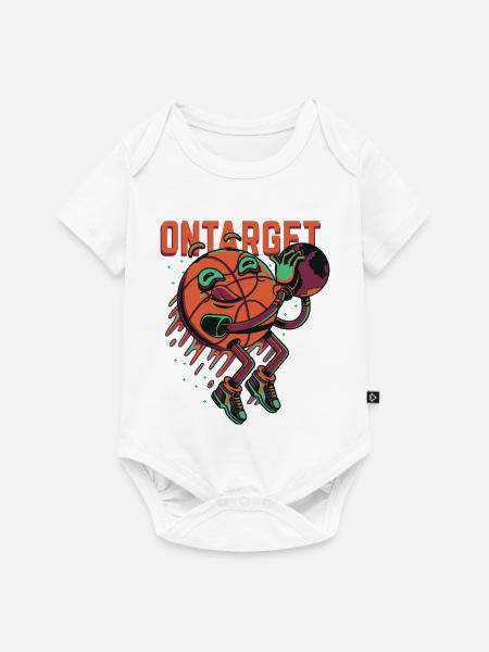 Cartoon Basketball - Baby Premium Kurzarmbody - Weiß