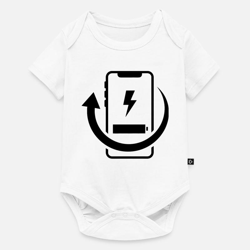Cercle d’Énergie Éclair - Body à manches courtes Premium Bébé - blanc