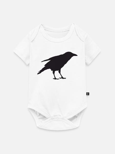 Krähe II - Baby Premium Kurzarmbody - Weiß