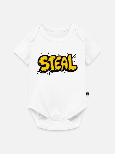 Deal stehlen Unterzeichnung - Baby Premium Kurzarmbody - Weiß