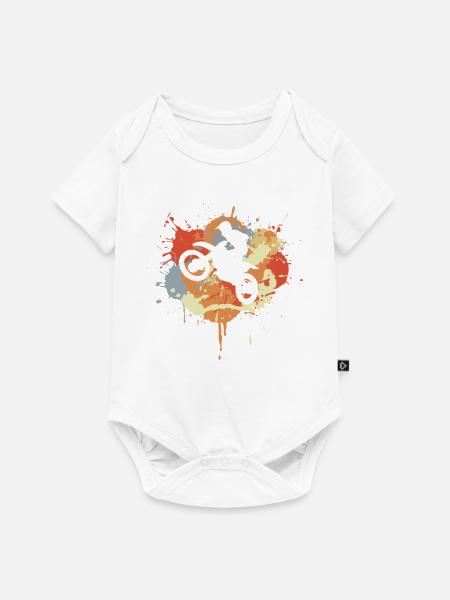 Motocross Graffiti - Baby Premium Kurzarmbody - Weiß