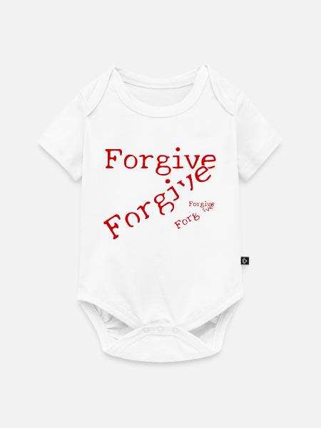 Vergebung in roter Typografie - Baby Premium Kurzarmbody - Weiß