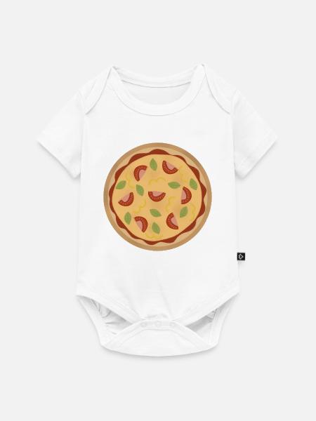 Pizza - Baby Premium Kurzarmbody - Weiß
