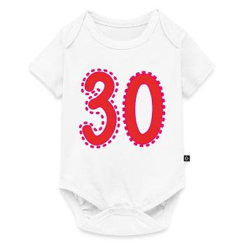 30. 30 ANS. 30e ANNIVERSAIRE. ANNIVERSAIRE 30 ANS. - Body à manches courtes Premium Bébé - blanc - Devant