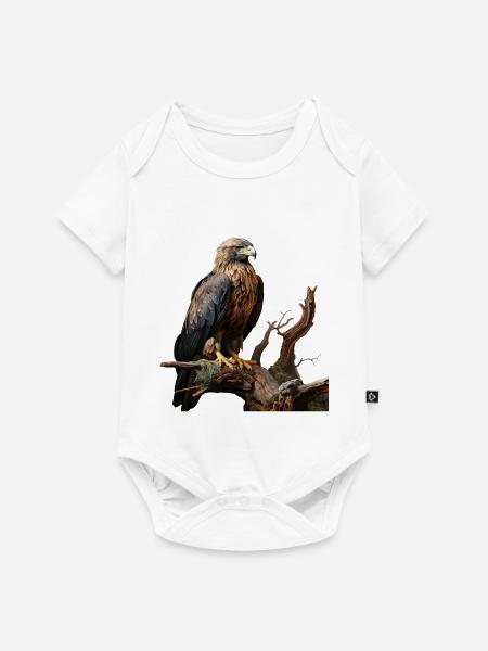 Kaiseradler auf moosigem Ast - Baby Premium Kurzarmbody - Weiß