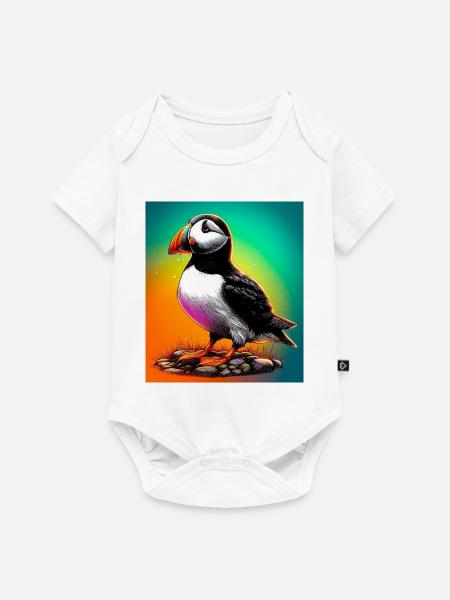 Papageitaucher - Baby Premium Kurzarmbody - Weiß