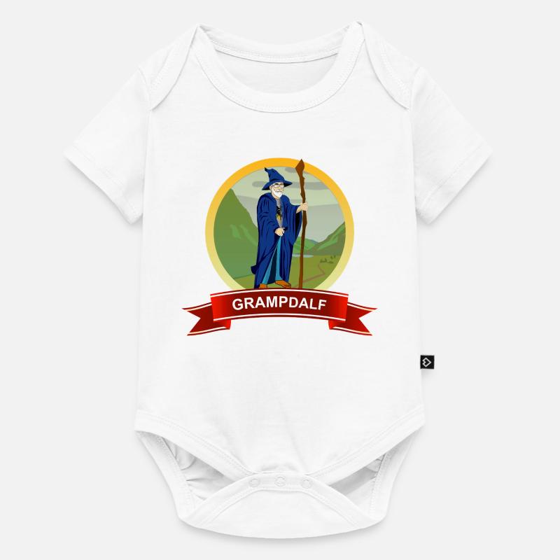 Écusson du sorcier de Grampdalf - Body à manches courtes Premium Bébé - blanc