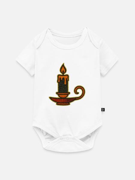 Flammendes Öllampen-Design - Baby Premium Kurzarmbody - Weiß
