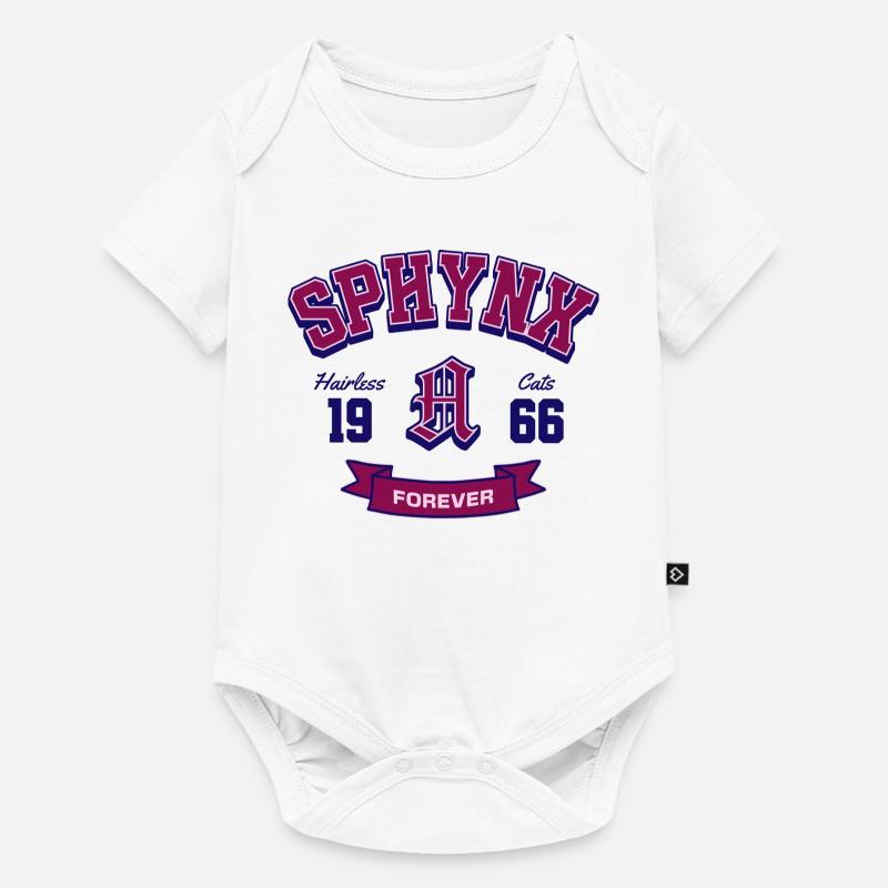 Sphynx Cats Forever Style universitaire classique - Body à manches courtes Premium Bébé - blanc