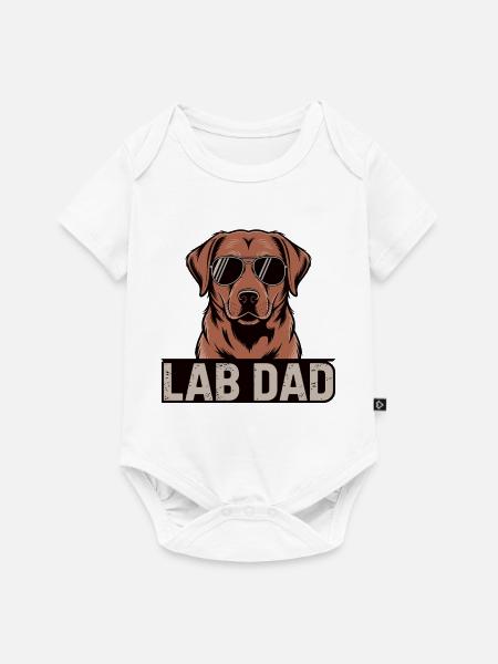 Foxred Lab Dad Sonnenbrille - Baby Premium Kurzarmbody - Weiß