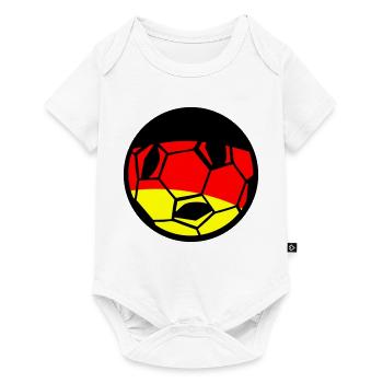 Football Drapeau Allemand Art - Body à manches courtes Premium Bébé - blanc - Devant