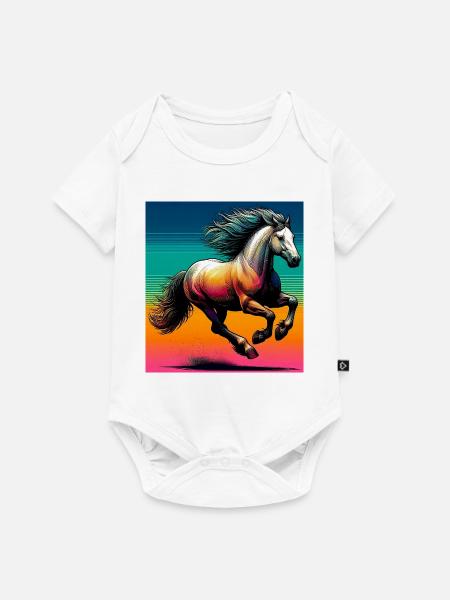 Pferd - Baby Premium Kurzarmbody - Weiß