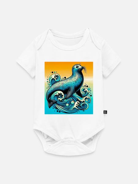 Siegel - Baby Premium Kurzarmbody - Weiß