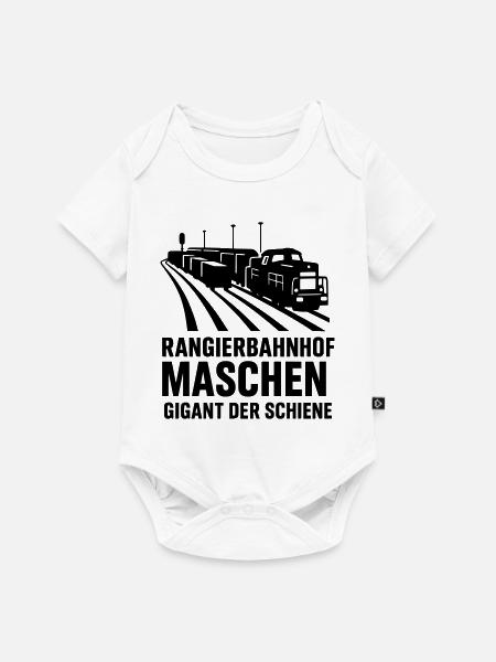 Rangierbahnhof Maschen Güterzug Gleise - Baby Premium Kurzarmbody - Weiß
