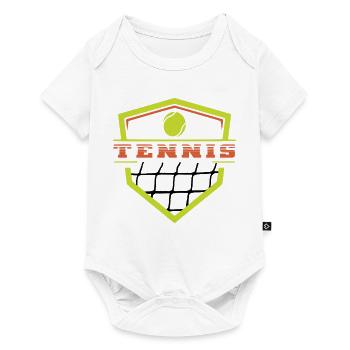 Logo Tennis - Baby Premium Kurzarmbody - Weiß - Vorne