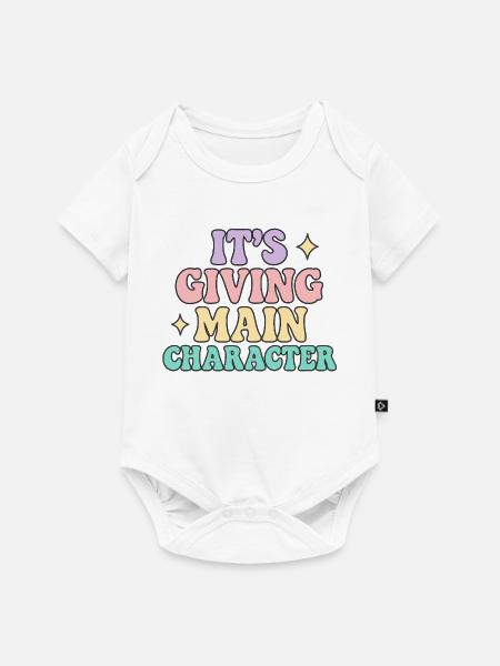 Main-Character-Vibes - Baby Premium Kurzarmbody - Weiß