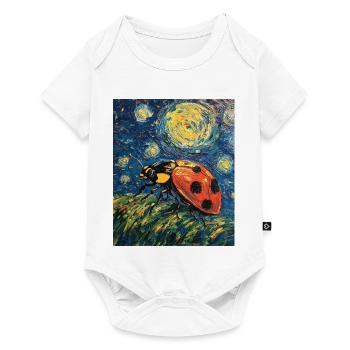 Coccinelle Van Gogh Style Nuit étoilée - Body à manches courtes Premium Bébé - blanc - Devant