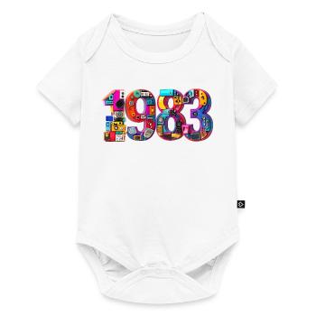 1983 – Marriage, date of birth, year, high school diploma - Baby Premium short-sleeve bodysuit - white - Front