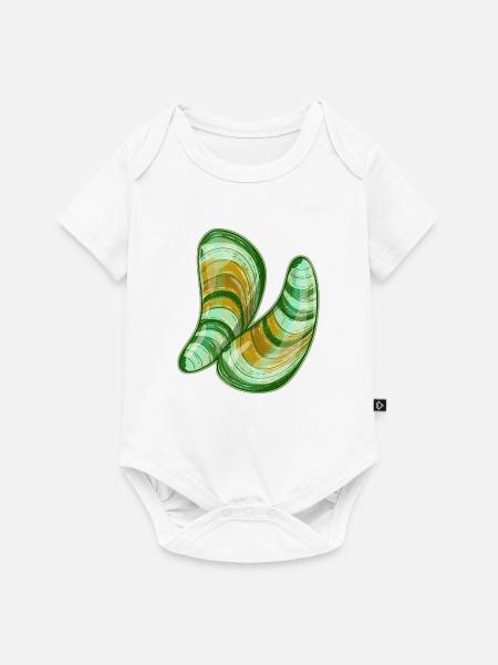Grünlippmuscheln Illustration - Baby Premium Kurzarmbody - Weiß