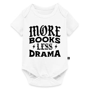 Plus de livres, moins de drame - Body à manches courtes Premium Bébé - blanc - Devant