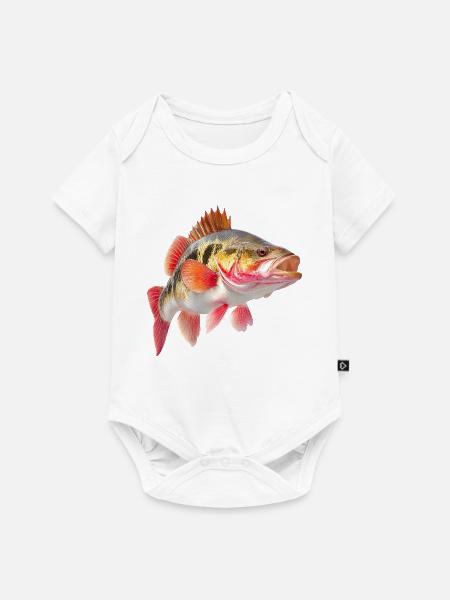 Leuchtender Barsch Farbexplosion - Baby Premium Kurzarmbody - Weiß