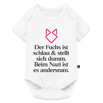 Gegen Rechts - Baby Premium Kurzarmbody - Weiß - Vorne