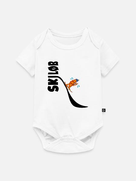 Skispaß Croissants - Baby Premium Kurzarmbody - Weiß