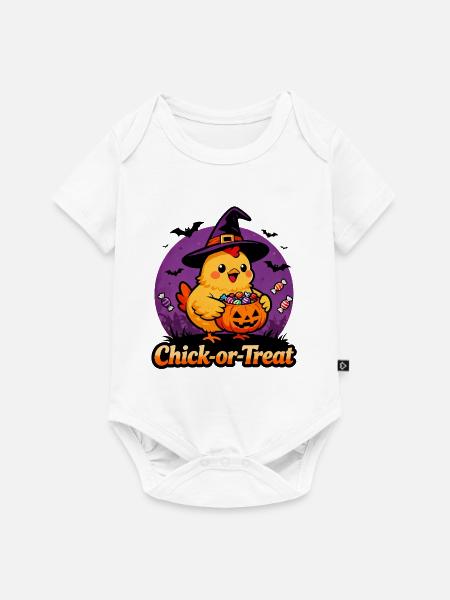 Chick-or-Treat - Baby Premium Kurzarmbody - Weiß