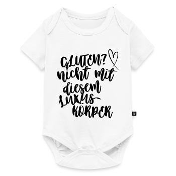 Gluten? Nicht mit diesem Luxuskörper - Baby Premium Kurzarmbody - Weiß - Vorne