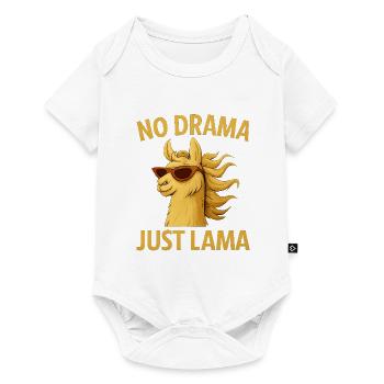 Pas de drame, juste un lama - Body à manches courtes Premium Bébé - blanc - Devant