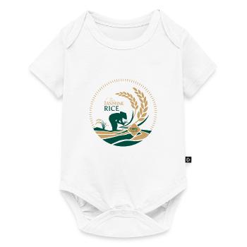 Logo du riz au jasmin thaïlandais Bio - Body à manches courtes Premium Bébé - blanc - Devant
