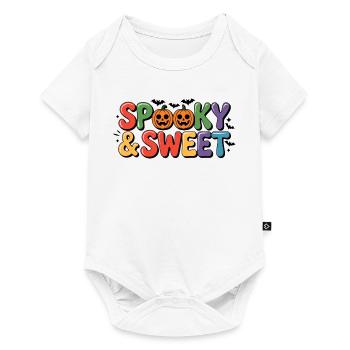 Motif d’Halloween effrayant et doux - Body à manches courtes Premium Bébé - blanc - Devant