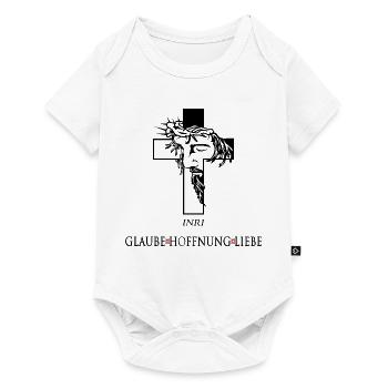Jesus with Crown of Thorns - Baby Premium short-sleeve bodysuit - white - Front
