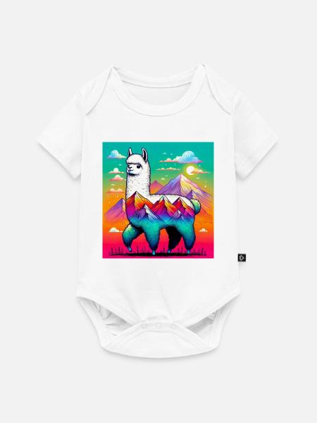 Alpaka - Baby Premium Kurzarmbody - Weiß