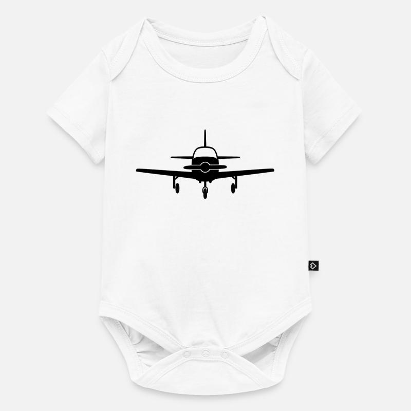 Silhouette d’avion frontal - Body à manches courtes Premium Bébé - blanc
