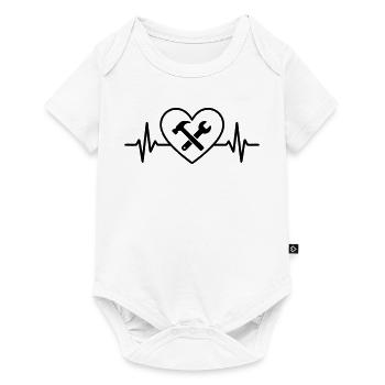 DIY Hammer Wrench Heart - Baby Premium short-sleeve bodysuit - white - Front