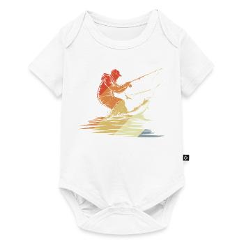 Pêche Graphique Style Rétro - Body à manches courtes Premium Bébé - blanc - Devant