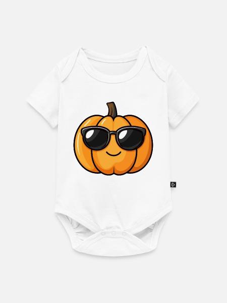 Kürbis Halloween Herbst - Baby Premium Kurzarmbody - Weiß