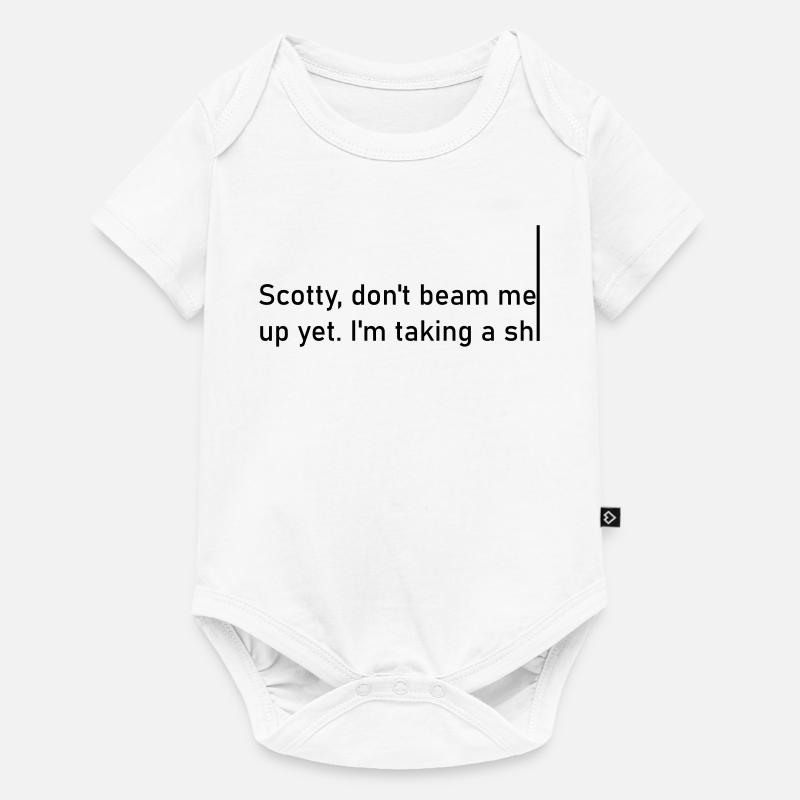 Scotty, ne me télécharge pas encore. Je prends un shiiiiiii - Body à manches courtes Premium Bébé - blanc