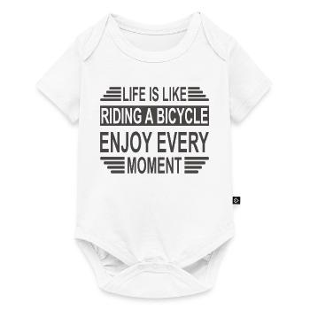Life is like cycling - Baby Premium short-sleeve bodysuit - white - Front