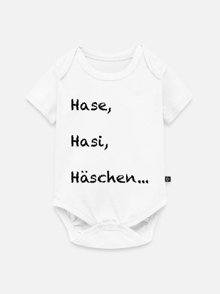 Hase, Hasi, Häschen - Baby Premium Kurzarmbody - Weiß