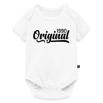 1990 birthday 35 years old, retro 1990 - Baby Premium short-sleeve bodysuit - white - Front